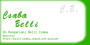 csaba belli business card